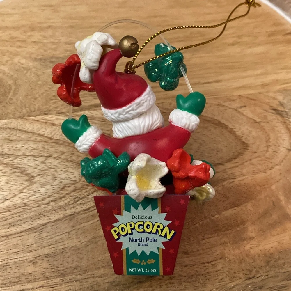 Mistletoe Magic popcorn Santa Christmas tree ornament red green movies